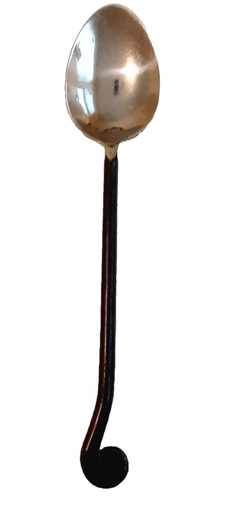 TREBLE CLEF by Gourmet Settings Stainless Black Oxidized Coil Tip Serving Spoon