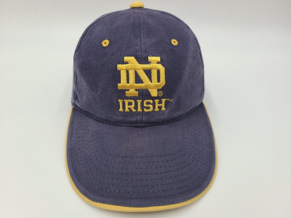 Notre Dame Fighting Irish Signatures Adjustable (Fits Small) Hat Cap NCAA Blue