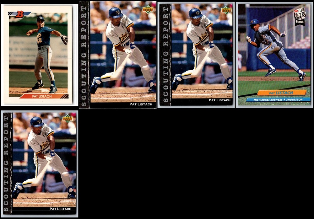 1992 Pat Listach (5) Card Lot - Last Call – Scoop It Up Before It Disappears!