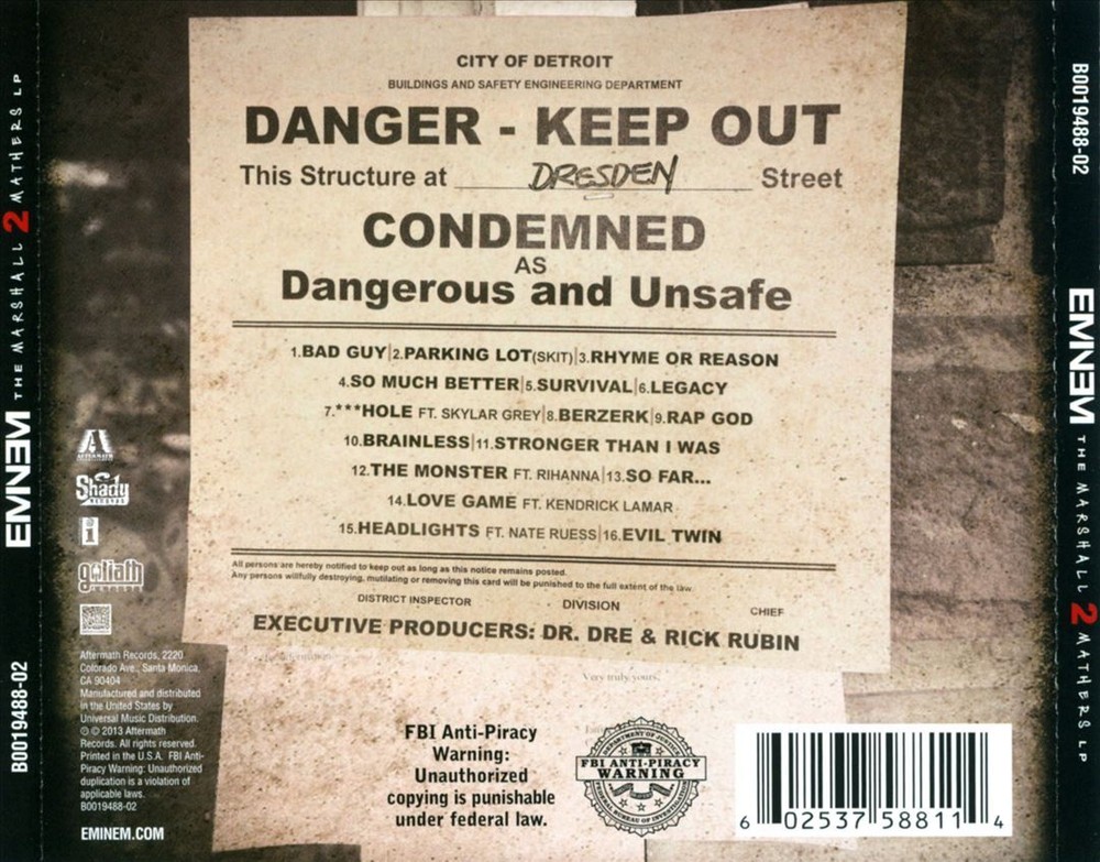 Eminem Marshall Mathers LP 2 Limited Edition New CD