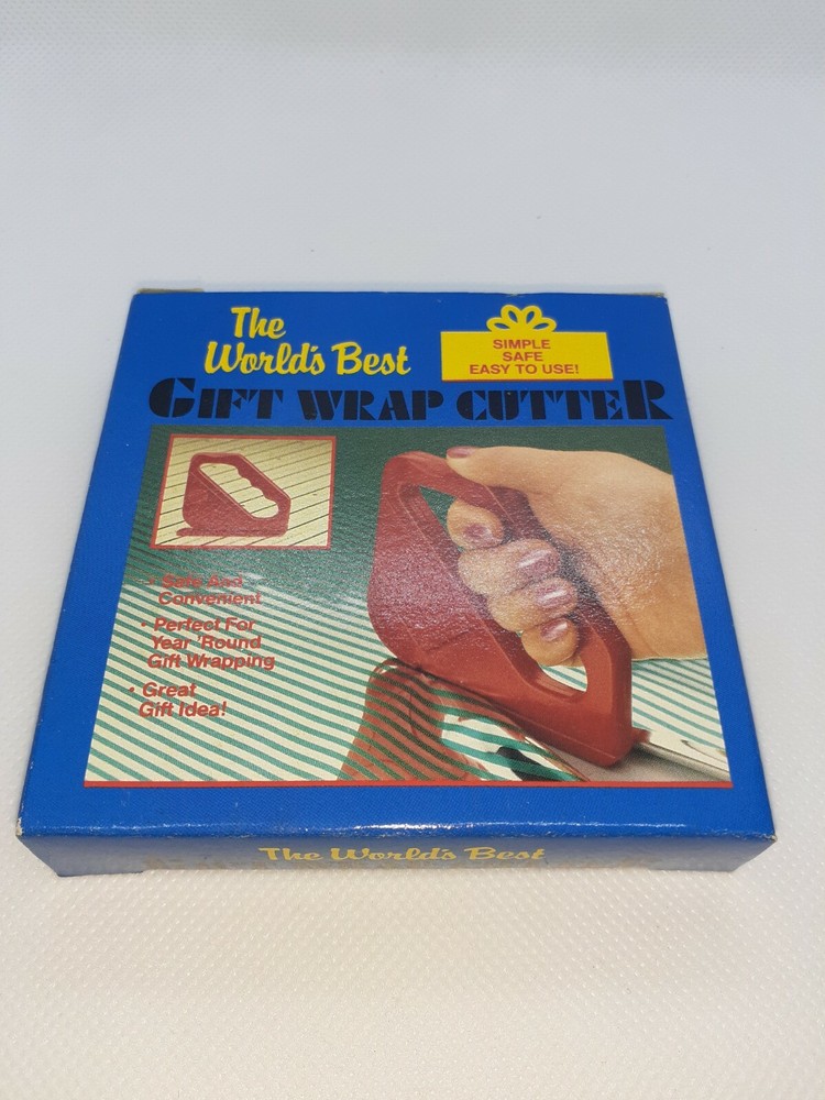Vtg The World's Best Gift Wrap Cutter Red by Giftco Inc. Birthday Christmas NIB