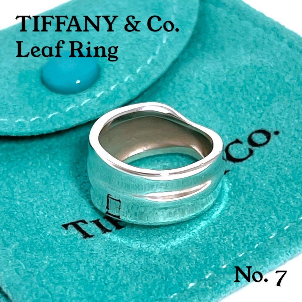 Tiffany & Co. Leaf Ring 571 - US Size 6 - Authentic Silver Jewelry