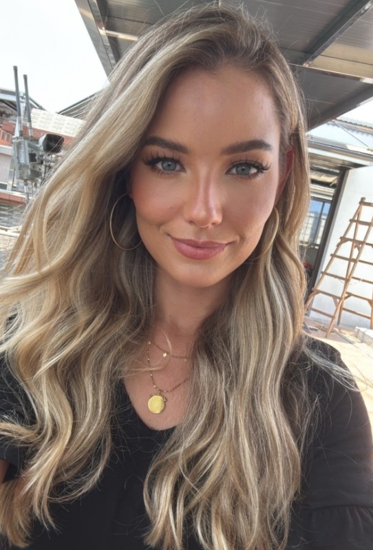 100% Human Hair Wave Highlight Brown Blonde 13x4 Lace Front Wave Wig