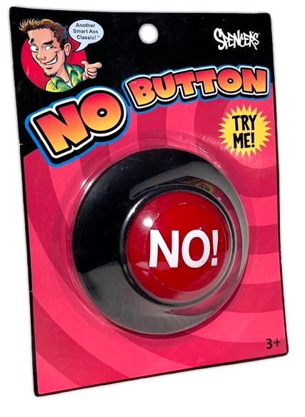 NO BUTTON Funny Office Desk Gift Gag Joke Prank Push Red Talking Voice Sounds