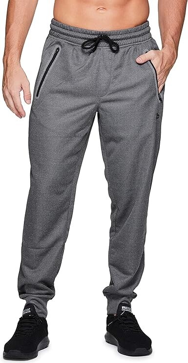 RBX Men's Quick Dry Athletic Tapered Sweatpants Medium Gray