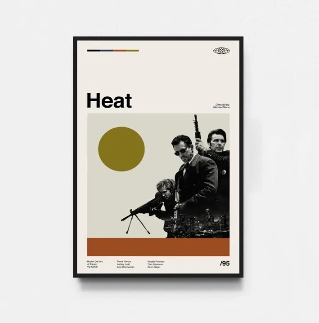 Vintage Midcentury Heat Movie Film Poster Art