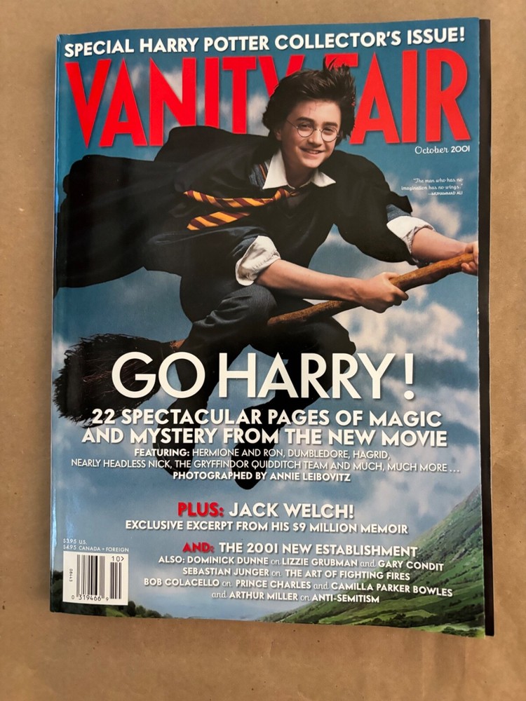 Vanity Fair Magazine October 2001 Harry Potter, Prince Harry, Vintage fashion