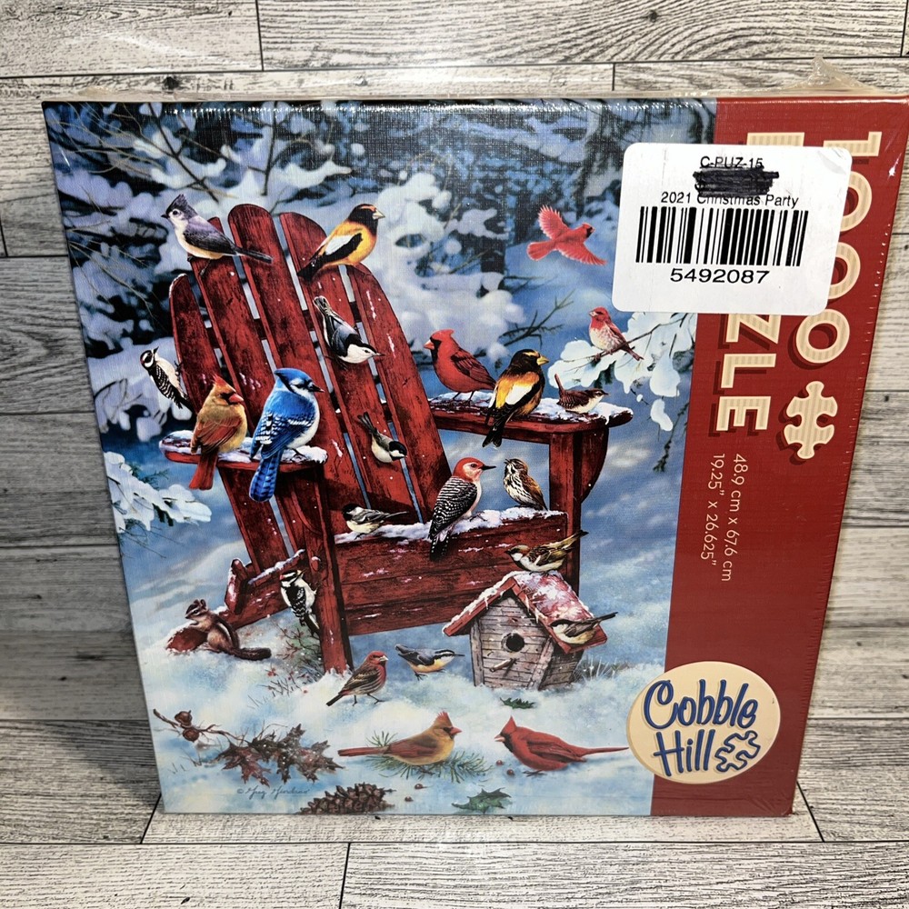 Sealed 2021 Cobble Hill 1000 pc Puzzle “Adirondack Birds” Made In USA