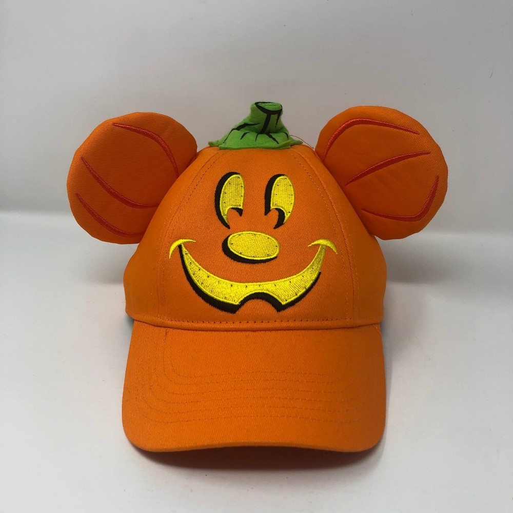 Disney Parks 2019 Halloween Mickey Mouse Glow Pumpkin Snapback Hat for Adults