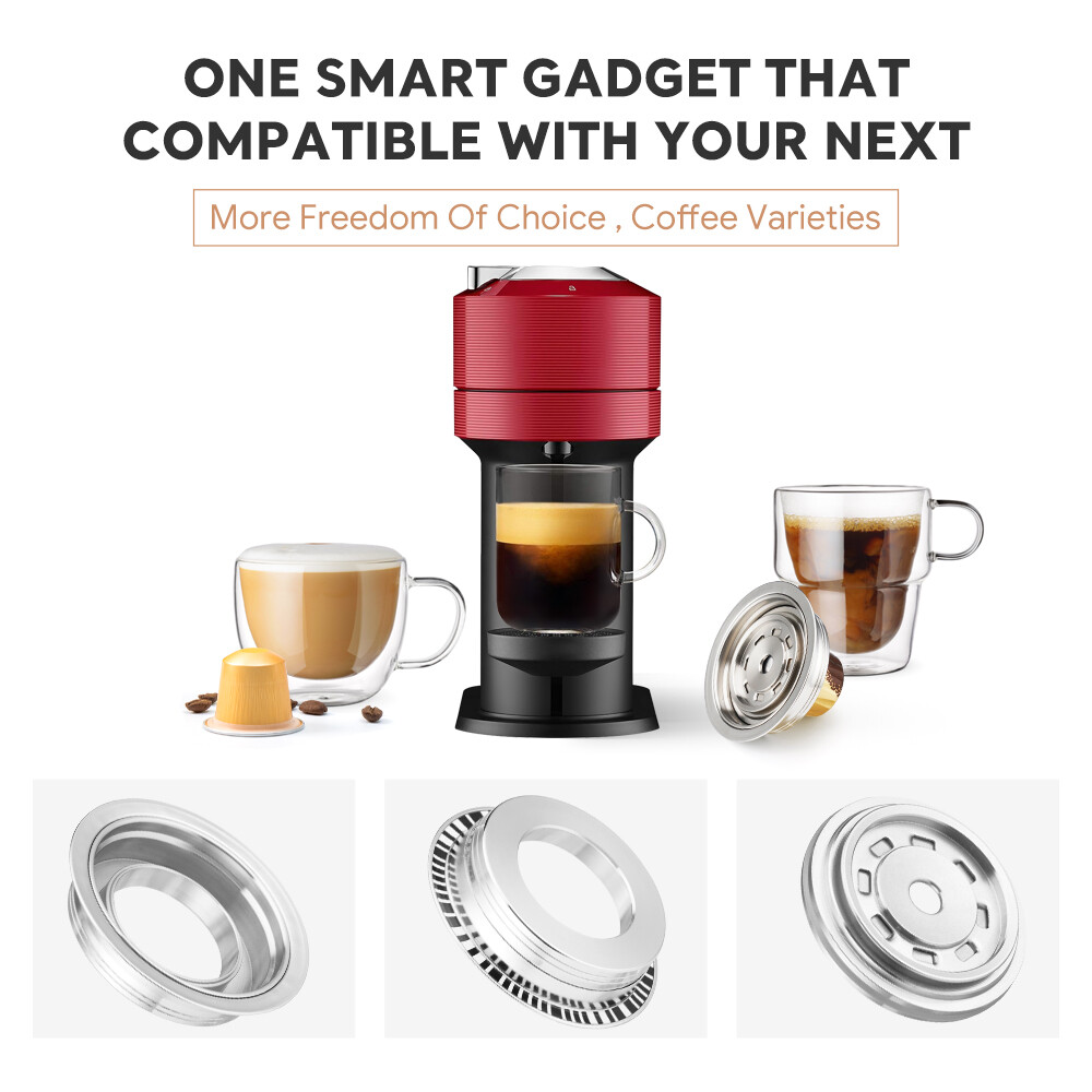 Reusable G-Cup Stainless Steel Coffee Capsule Pods For Vertuo Next / Vertuo POP