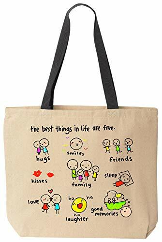 the best things in life are free Canvas Tote Reusable Bag Funny Tote