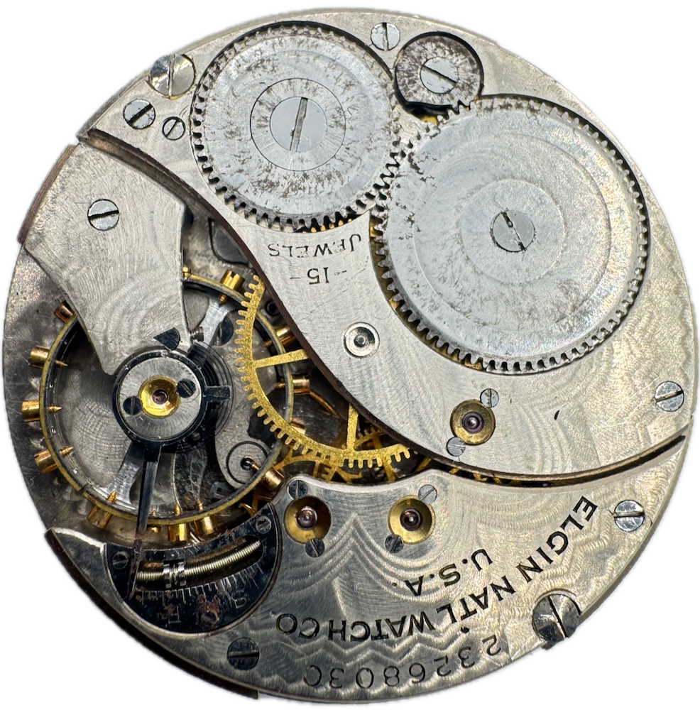 Antique 12 Size Elgin 15 Jewel Mechanical Pocket Watch Movement Grade 315 #3