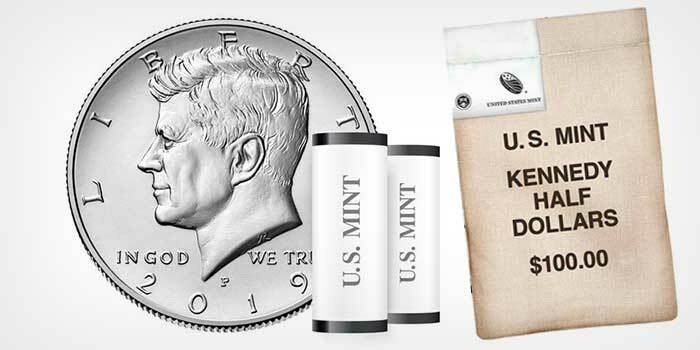 2019 P&D President Kennedy Half Dollar Fifty Cents Coin U.S. Mint Coins Money