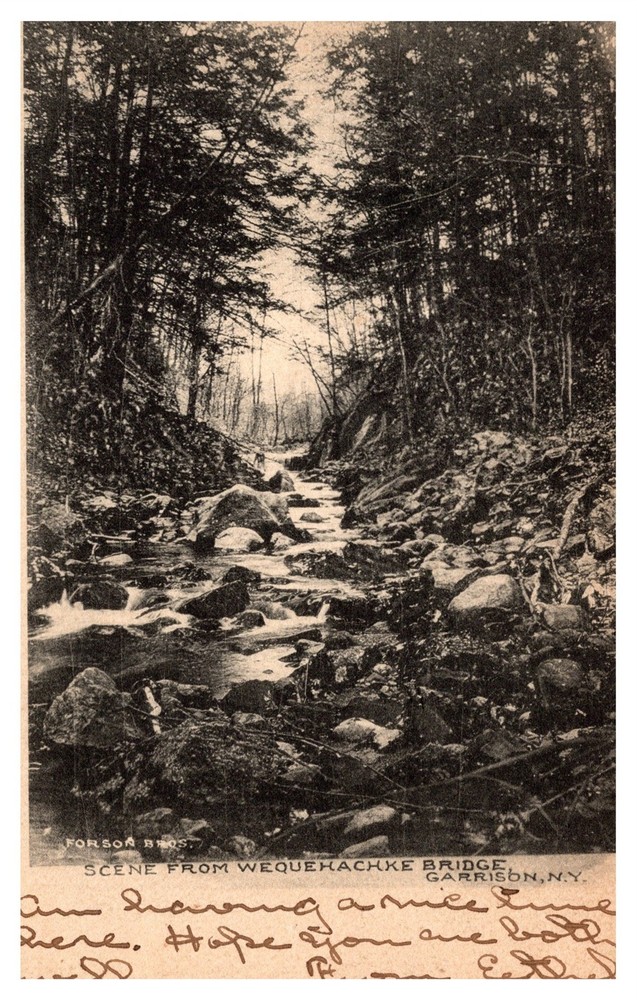 Stoney Brook Scene From Wequehachke Bridge Garrison NY Early C1900 Postcard AH13