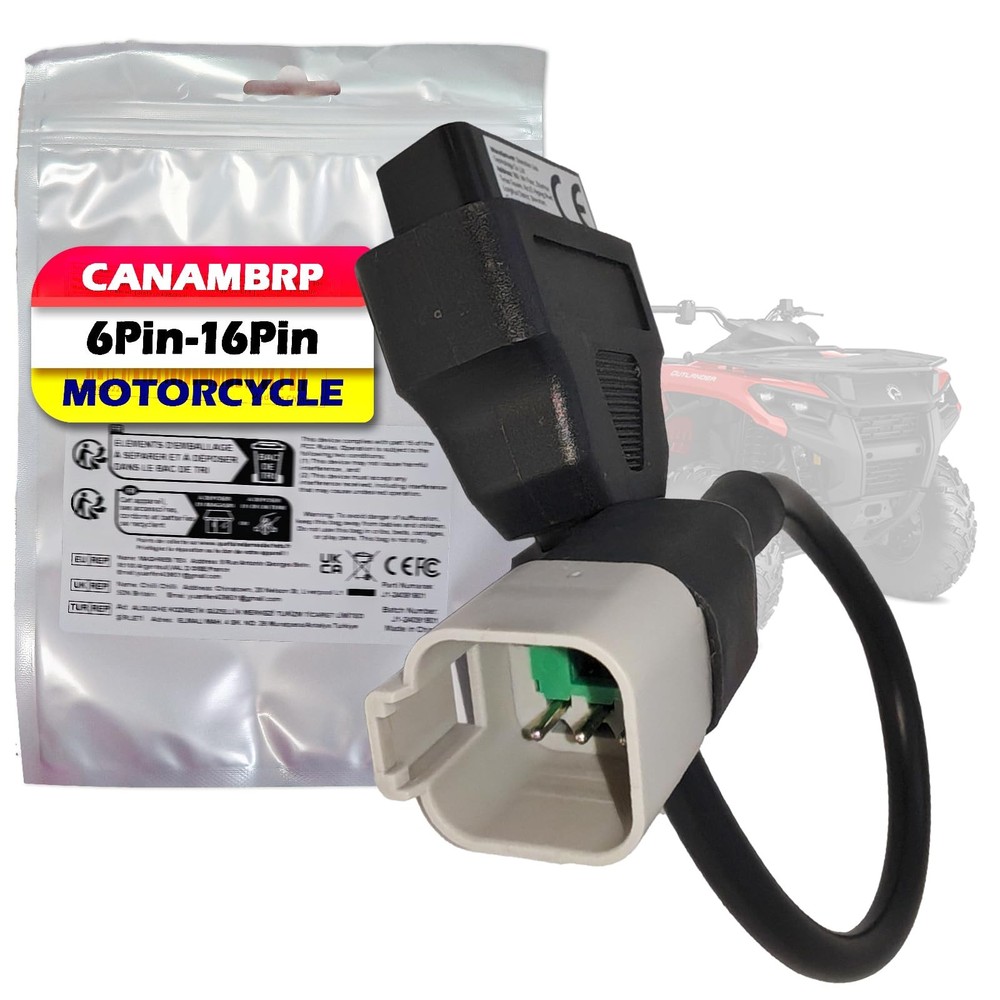 6 Pin to 16 Pin OBD2 Adapter Cable for BRP & CANAM, Motorcycle Diagnostic Too...