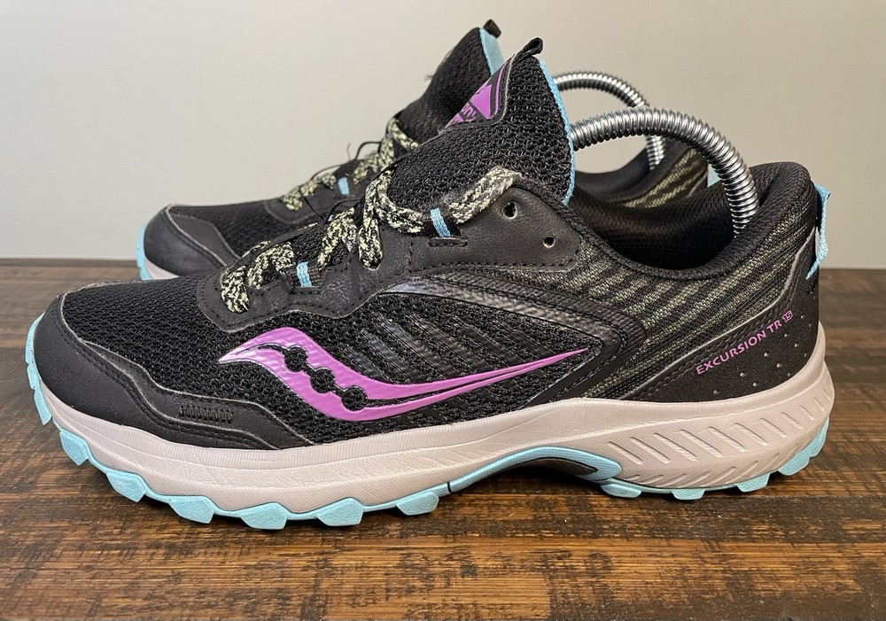 Saucony Excursion TR 15 Trail Running Shoes Women’s Black/Purple Sz 8 US