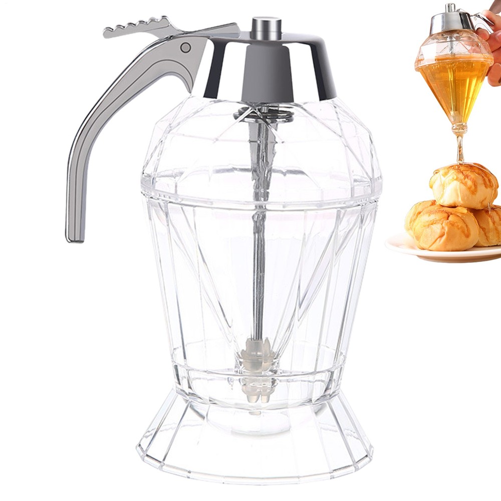 Honey Dispenser Push Type Honey Container Bottle Maple Syrup Dispenser No Drip
