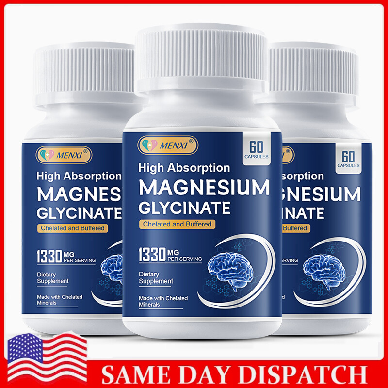Magnesium Glycinate 1330MG High Absorption,Improved Sleep Quality 3 x 60 Tablets