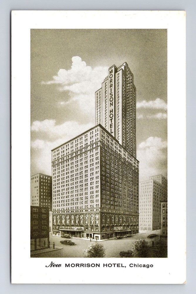 Chicago IL-Illinois, New Morrison Hotel Advertising, Antique, Vintage Postcard