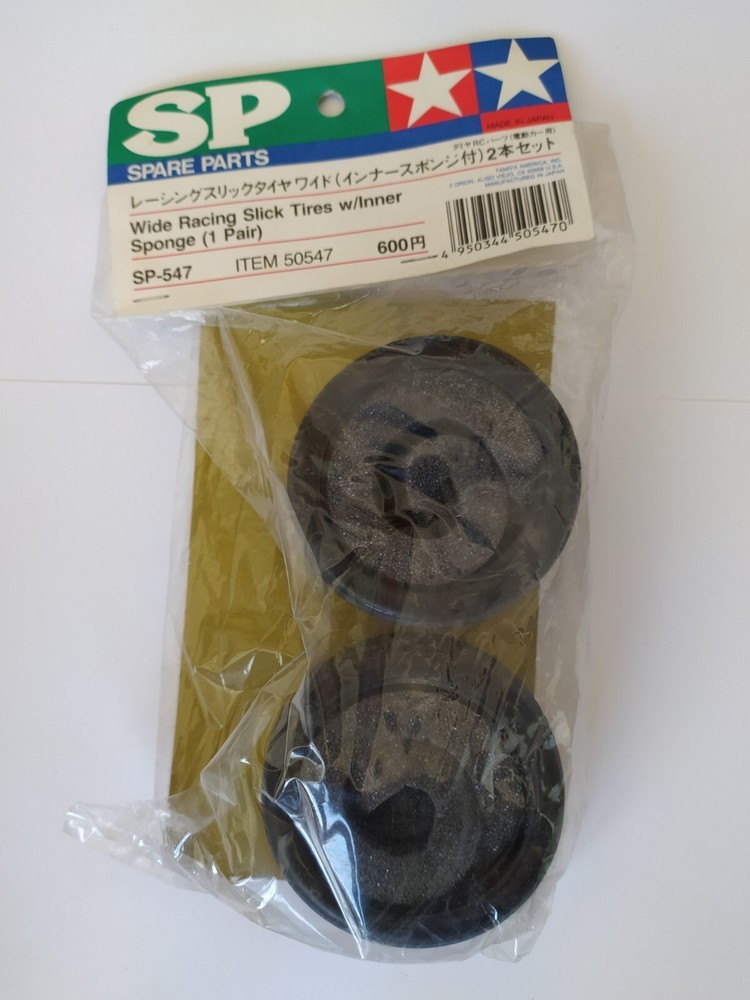 TAMIYA 50547 Wide Racing Slick Tires with Inner Sponge Pair