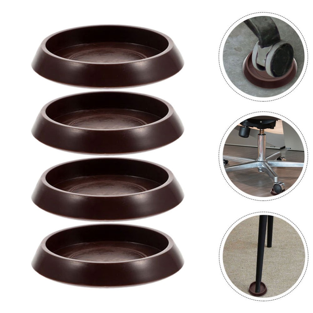 8-Piece Anti-Slip Bed Stoppers & Table Leg Caster Cups for Carpet Furniture