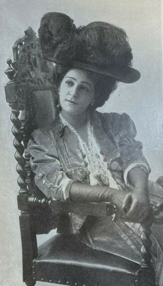 1907 Vintage Magazine Illustration Actress Alla Nazimova