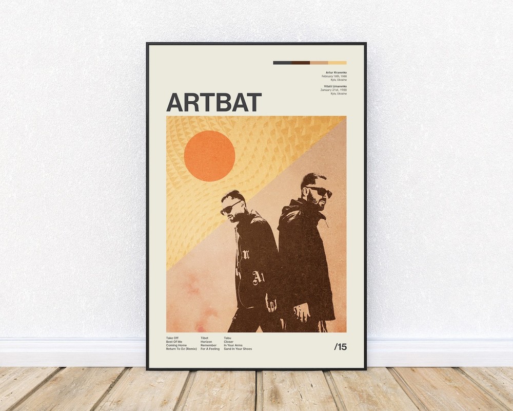 Artbat Inspired Retro Poster Mid Century Modern Art Print No Frame