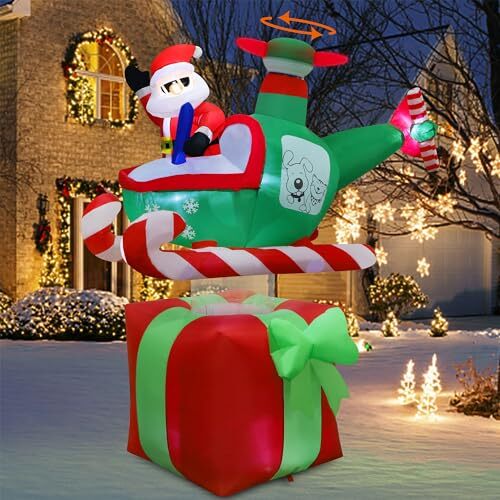 Christmas Inflatables Outdoor Decorations, 6FT Inflatable Xmas Santa Claus