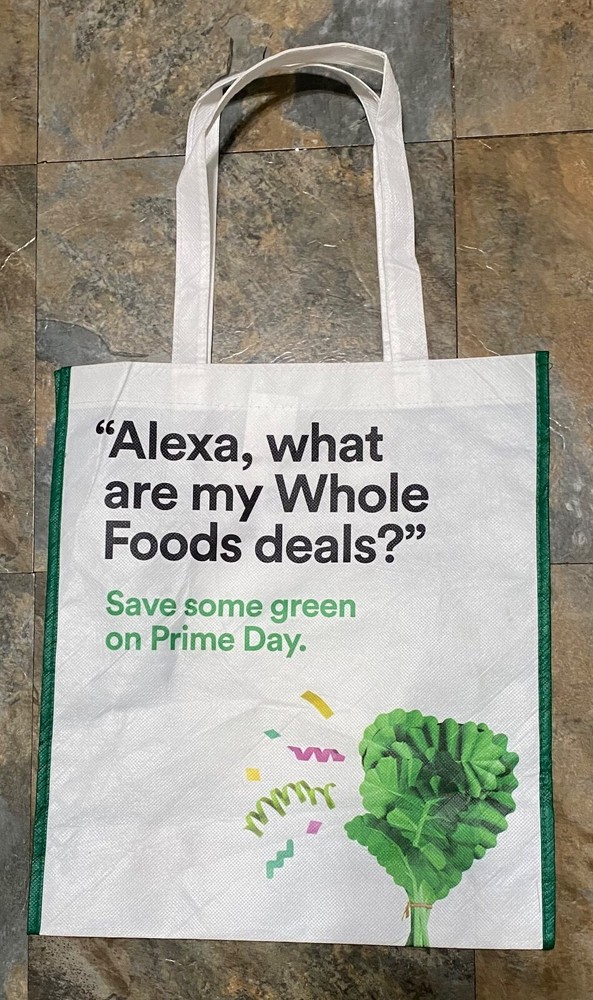 Nice! Whole Foods Market Amazon Prime Day 2019 Alexa Reusable Shopping/Tote Bag-image