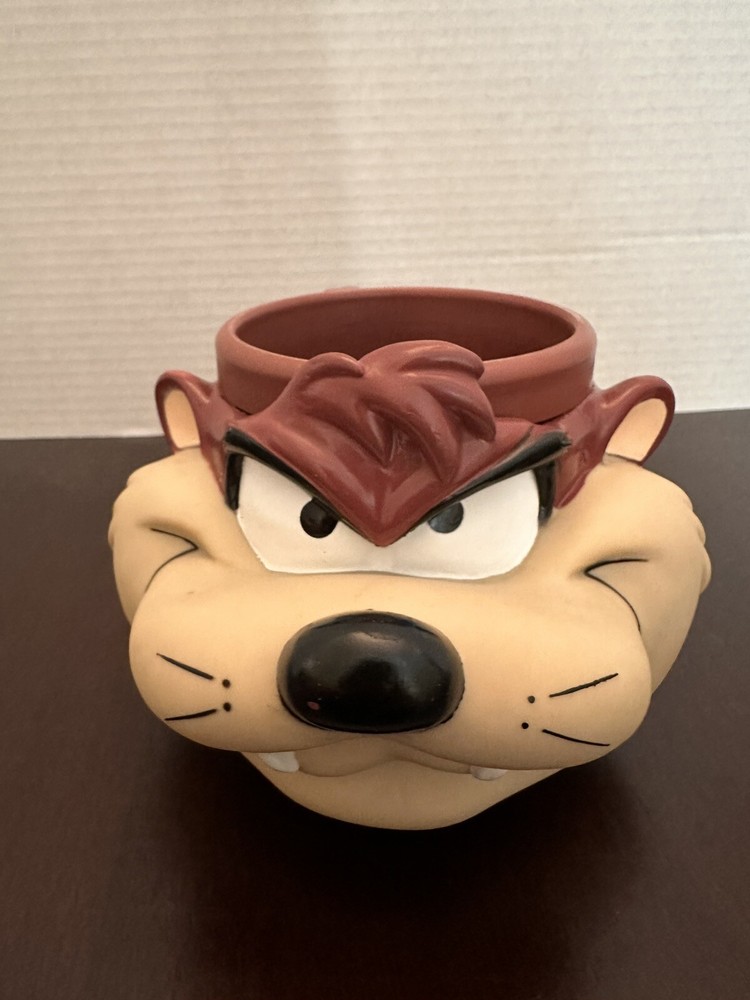 1992 Looney Tunes Taz Tasmanian Devil Plastic Cup Mug Collectible (t8)