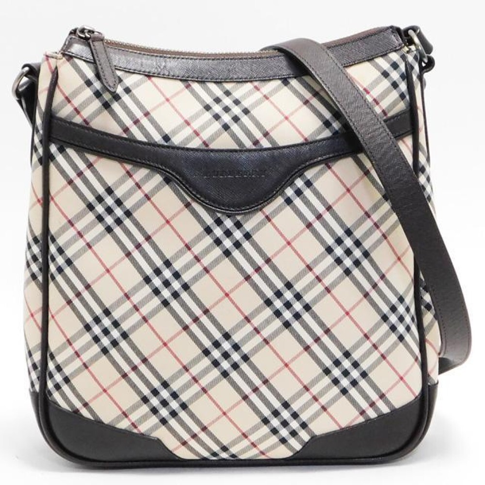 Burberry Shoulder Bag Nova Check Canvas Beige Authentic F1105188