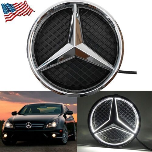 Front Grille Star Emblem LED Light Illuminated Badge Fit For Mercedes Benz NEW
