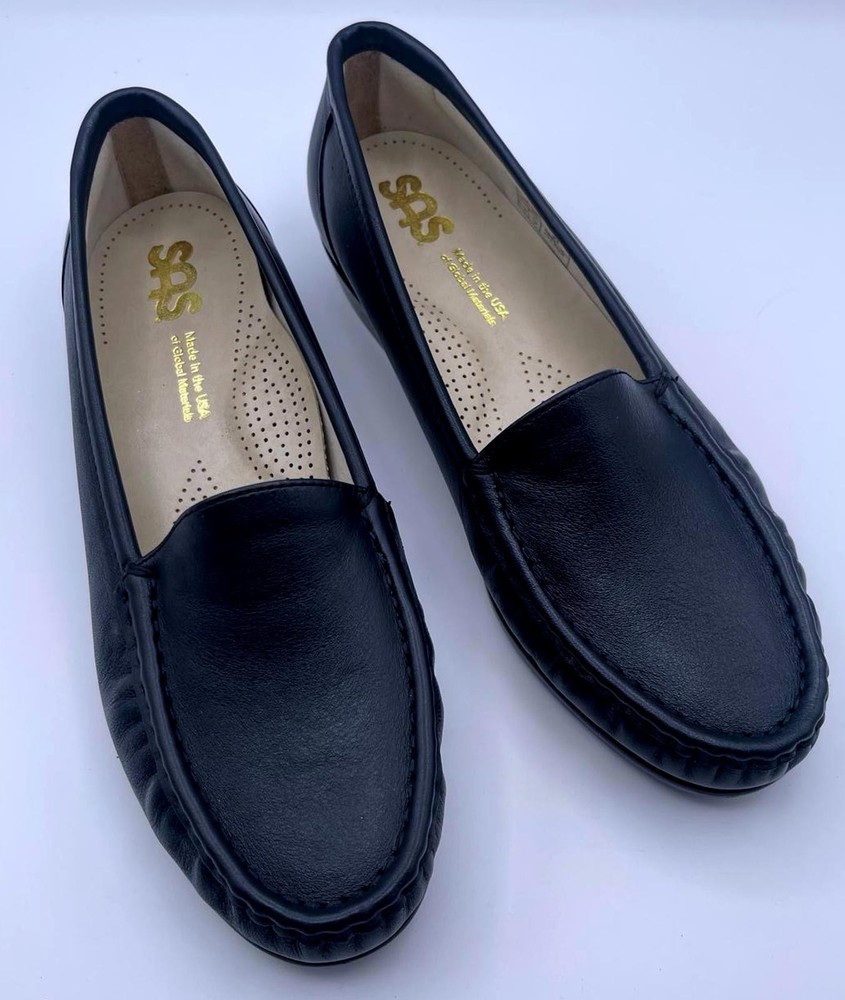 SAS Women's Navy BlueLeather Loafers Slip-Ons