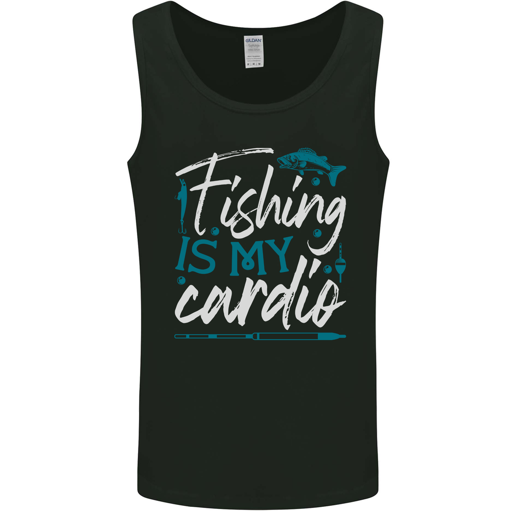 Fishing is My Cardio Funny Fisherman 2 Mens Vest Tank Top