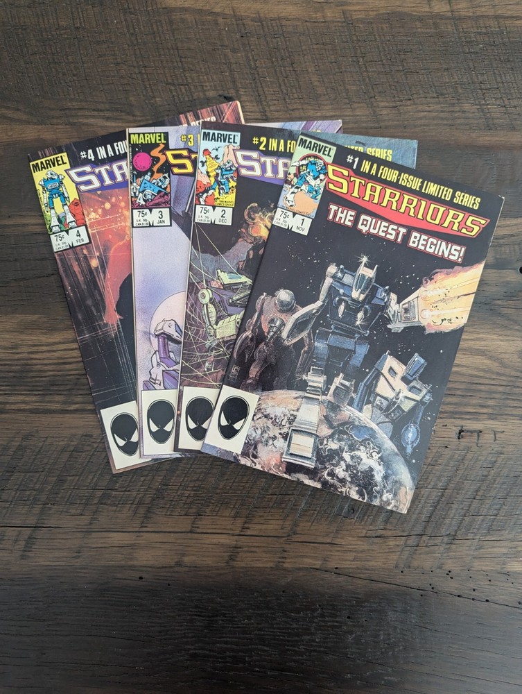 Starriors #1-4, Complete Series, Bill Sienkiewicz Covers, Marvel 1984