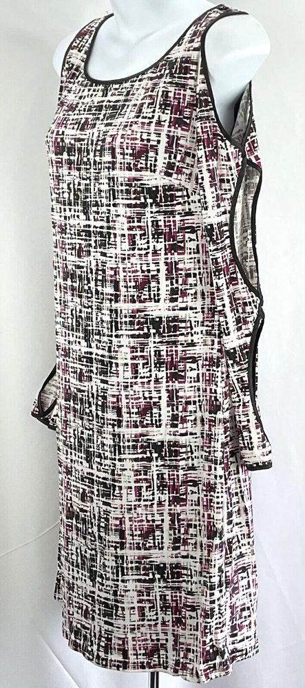 NWOT Laundry by Shelli Segal Multi Geo Boho Cold Shoulder Sheath Dress Size S  