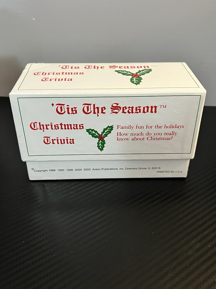 'Tis The Season' Christmas Holiday Trivia Card Set Game Family