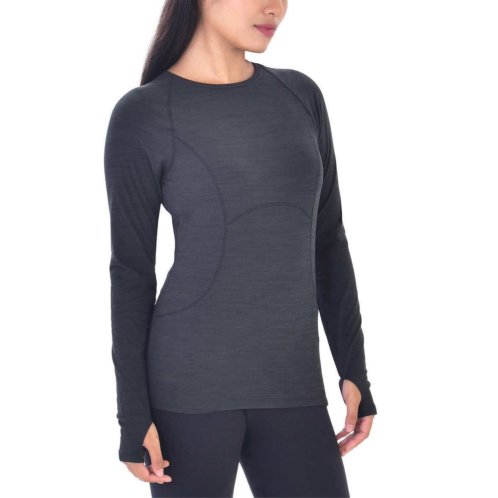 NWT Spyder Women’s Long Sleeve Brushed Soft Active Top Shirt Black, Size M (New)