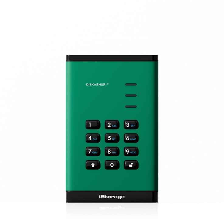 iStorage diskAshur3 HDD 256-bit 4TB - Green