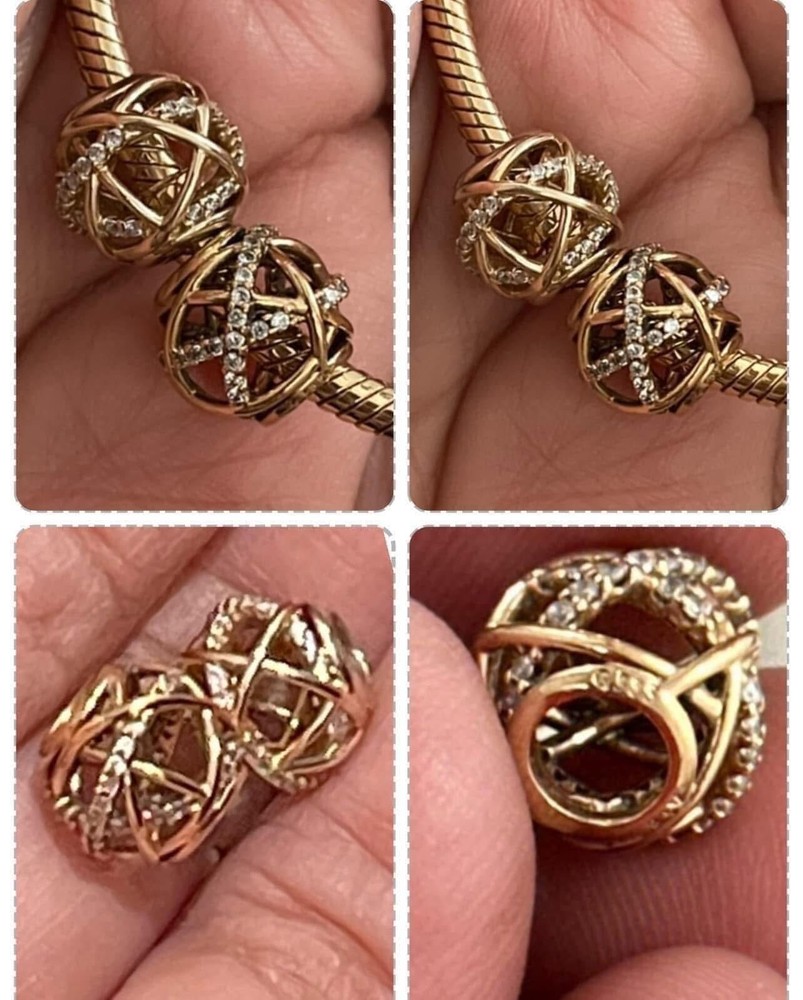 Authentic Pandora Retired 14K Yellow Gold Gallaxy Charm $350