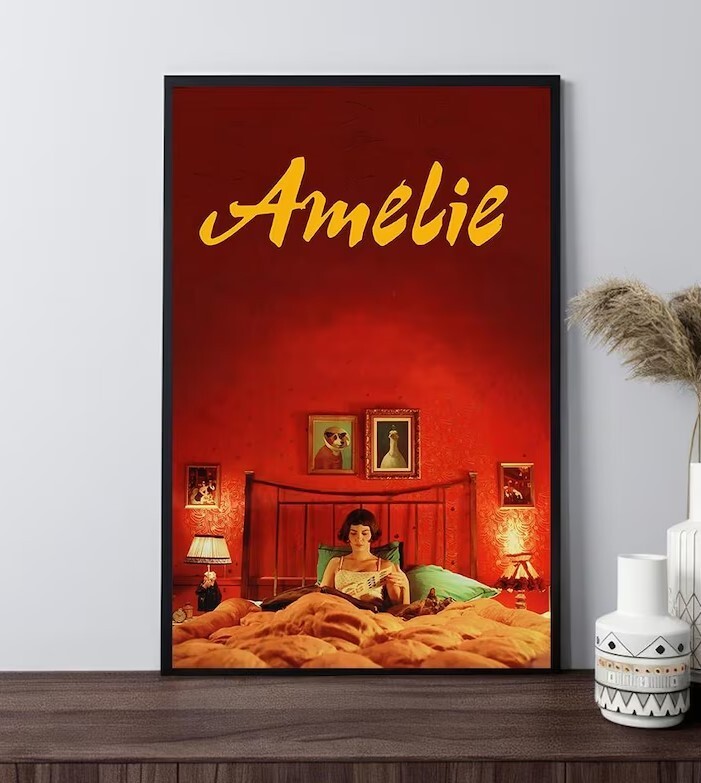 Retro Amélie Poulain movie posters, vintage film wall art