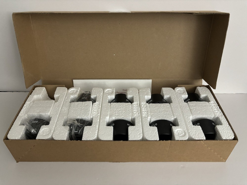 Wolf Black Knob 9-Piece Set Metal/Plastic For 36” 48” SRT Rangetops - OPEN BOX