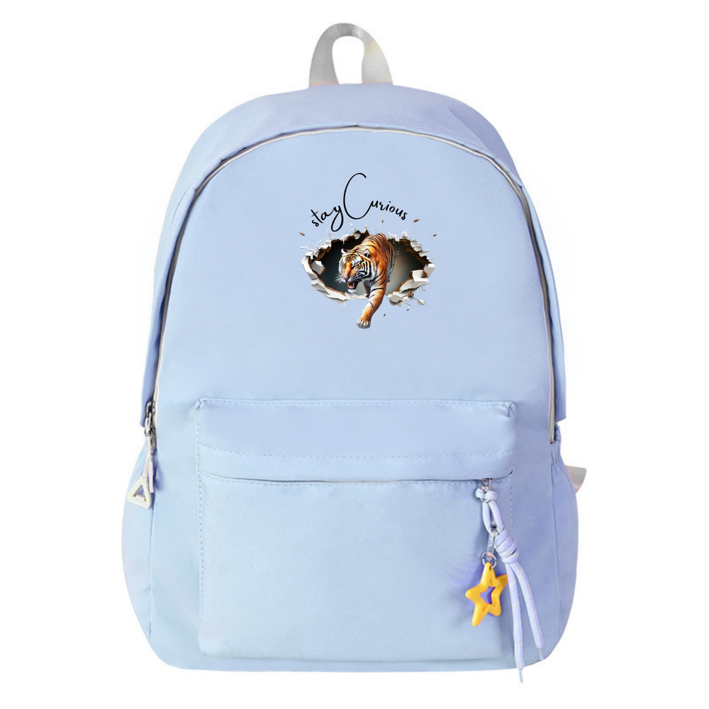 Back to School Fierce Tiger Backpack Students Book Bag Custom Backpack for Kids-image