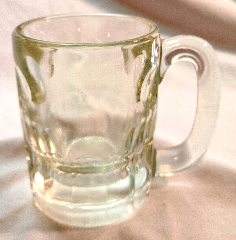 Thick Clear Glass Mug 4.5 Inch Tall Heavyweight 2 Pounds As Is
