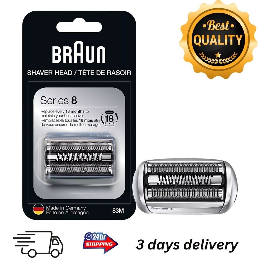 Braun 83M Series 8 Shaver Head Replacement Cassette Foil Electric Razor New