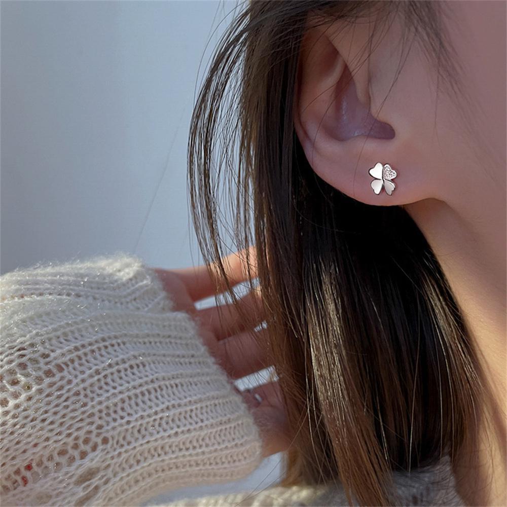 Romantic Zircon Flower Butterfly Stud Earrings For Women Girl Teen Jewelry Acces