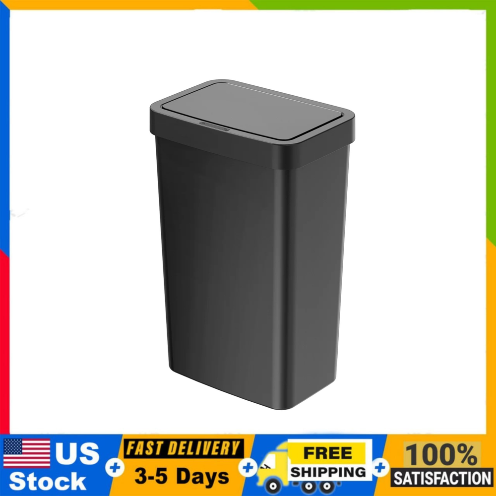Mainstays 13.2 Gallon Kitchen Sensor Trash Can, Plastic Motion Sensor Kitchen