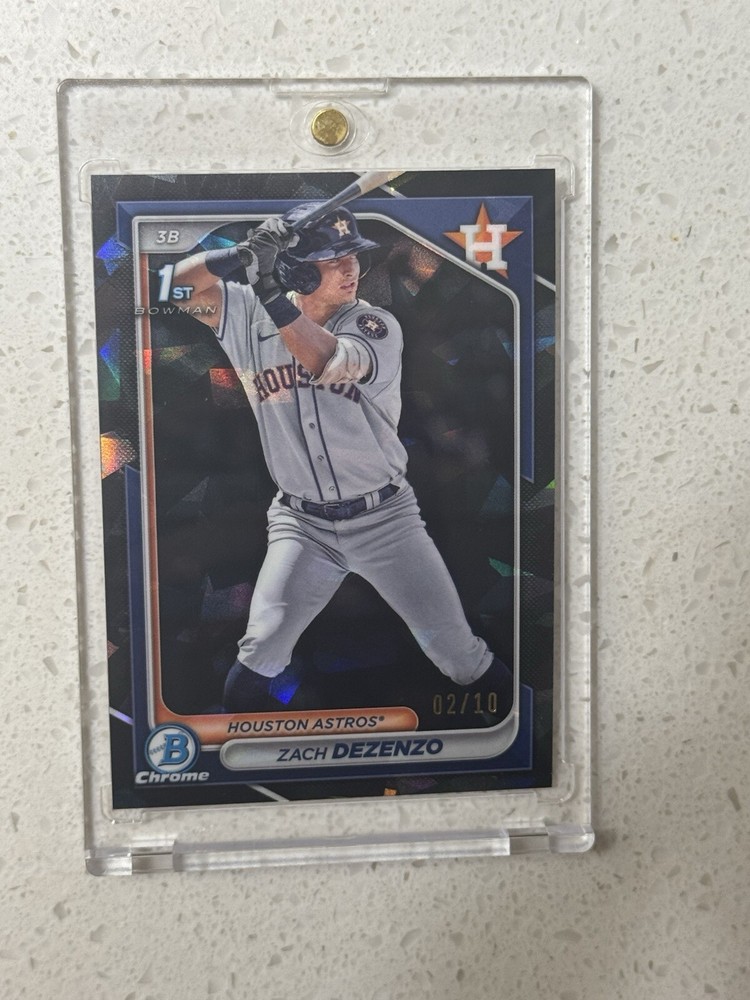 2024 Bowman Sapphire Zach Dezenzo Black SSP /10 Astros Rookie 1st