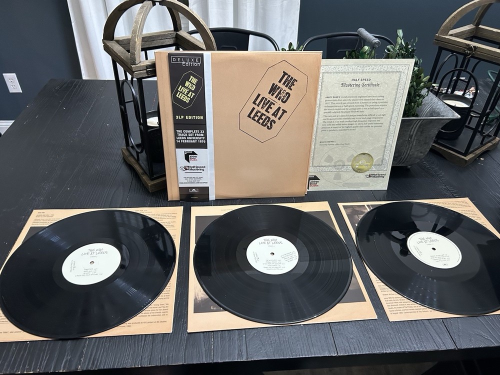 The Who Live at Leeds 3-Disc LP Set 33 Track, Half Speed, 180g Vinyl