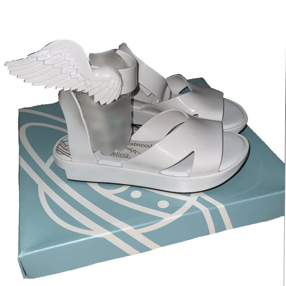 Vivienne Westwood Women 5.0US Melissa Sandals White Women Designer Shoes Limited